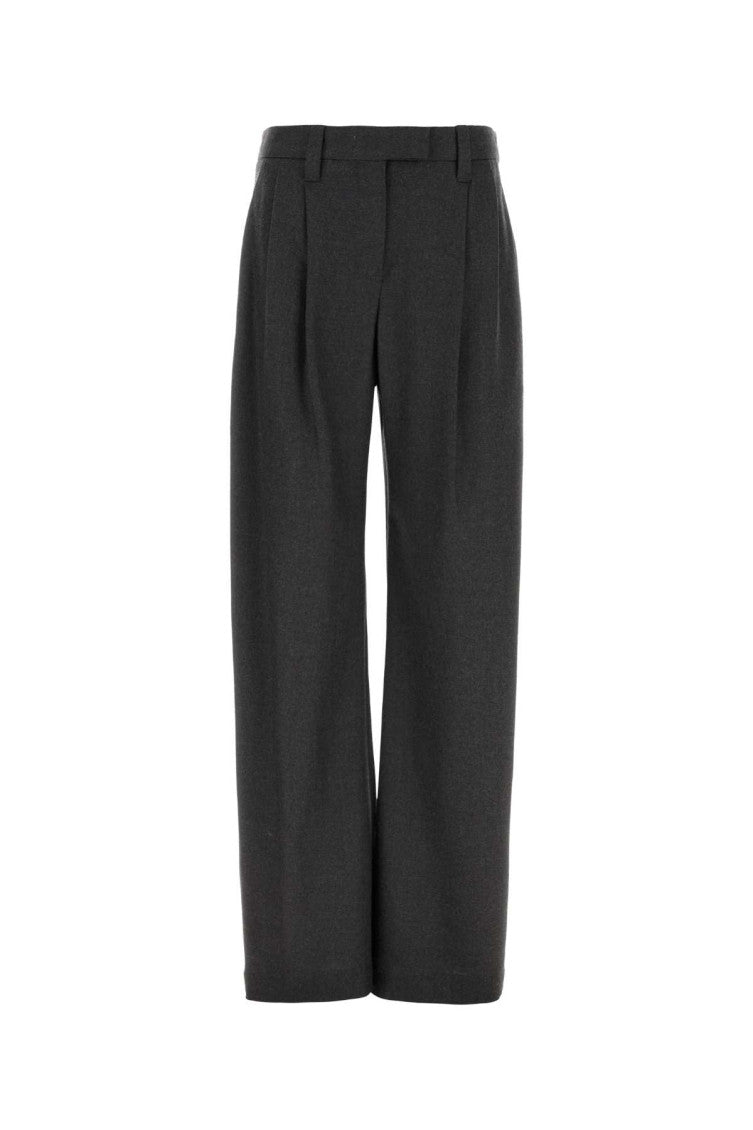 Dark Grey Tailored Pleated Pants 1