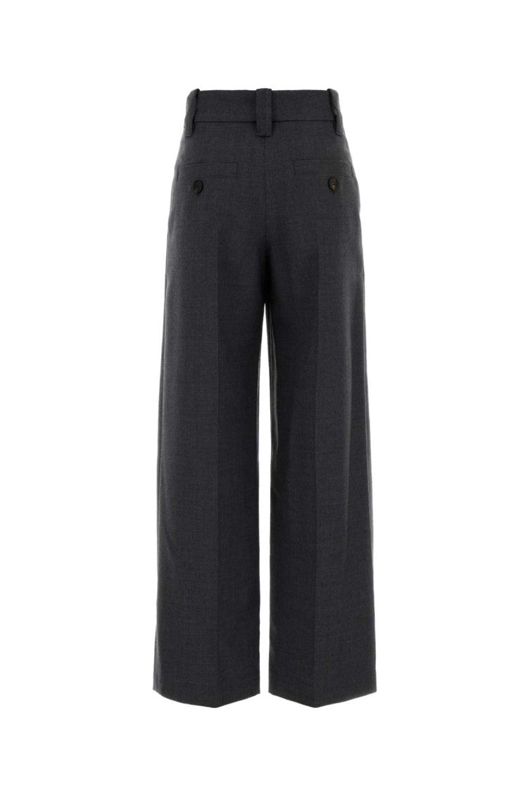 Dark Grey Tailored Flat Front Pants 2