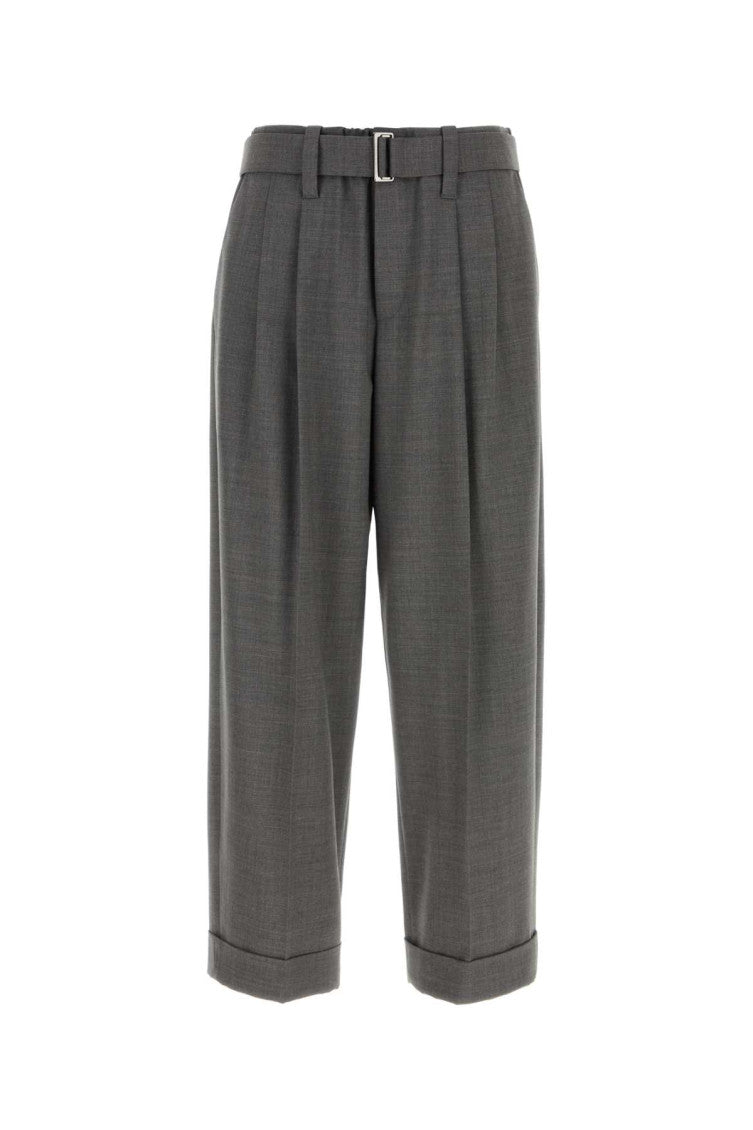 Grey Relaxed Pleated Pant 1