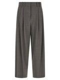 Grey Relaxed Pleated Pants 1