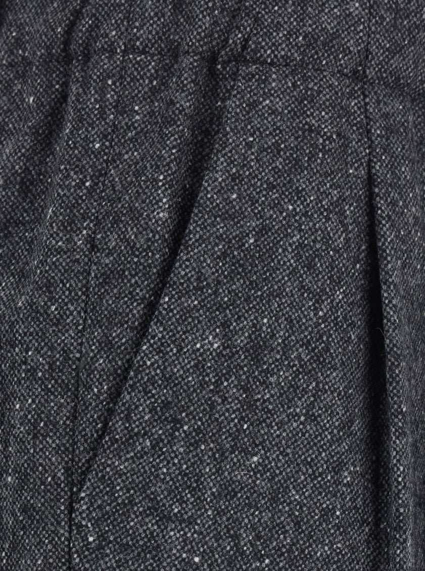 Grey Regular Pleated Pants 3