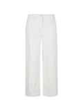 White Straight Flat Front Pant 1