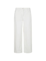 White Straight Flat Front Pant 1