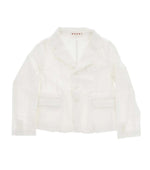 Girls White Cotton Blazer 1