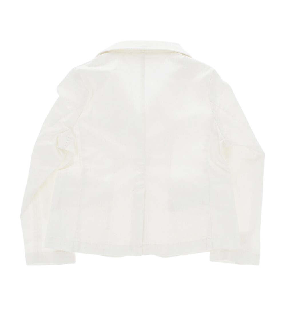 Girls White Cotton Blazer 3