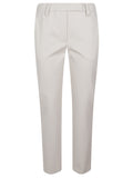 White Slim Flat Front Pant 1