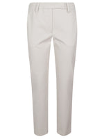 White Slim Flat Front Pant 1