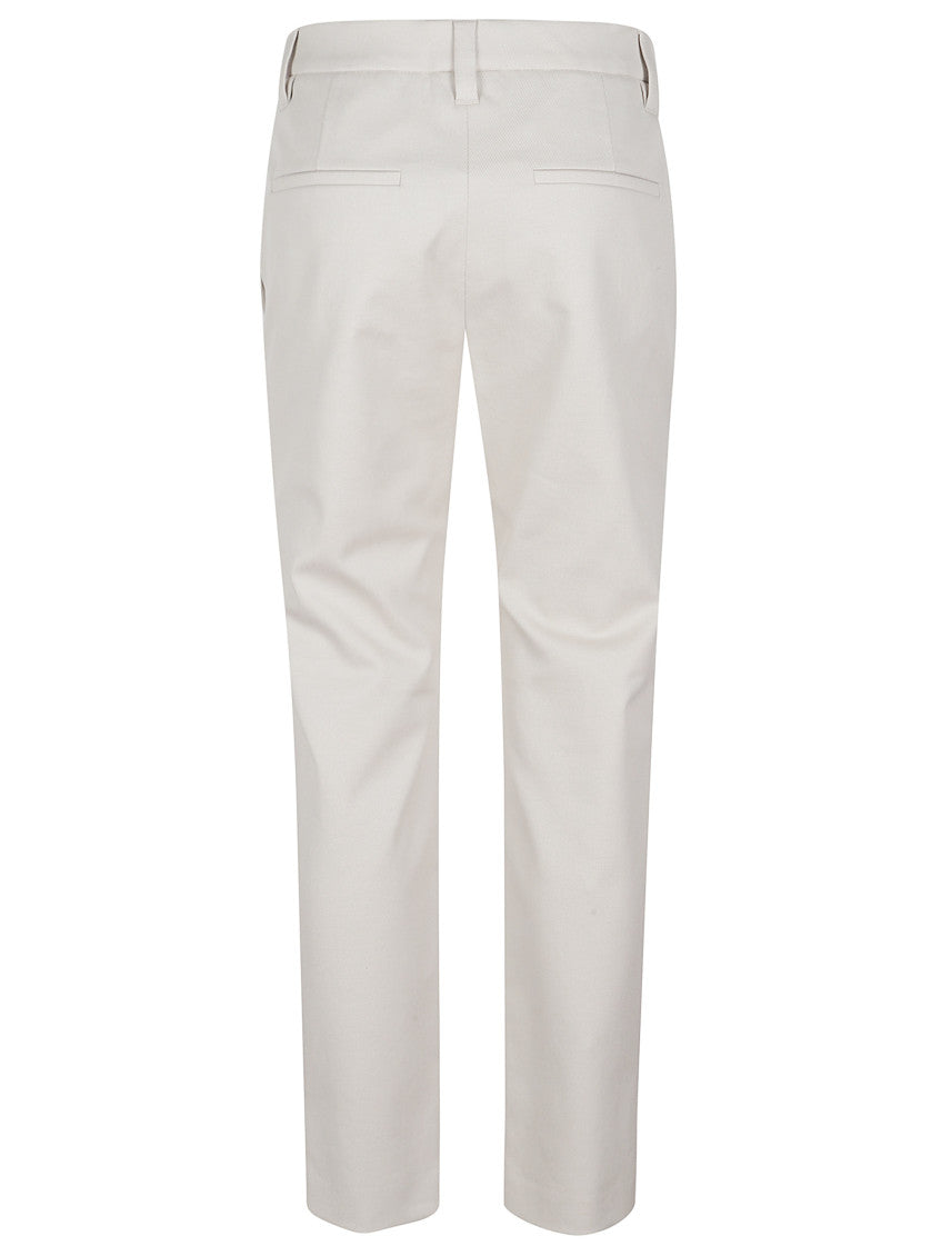 White Slim Flat Front Pant 2