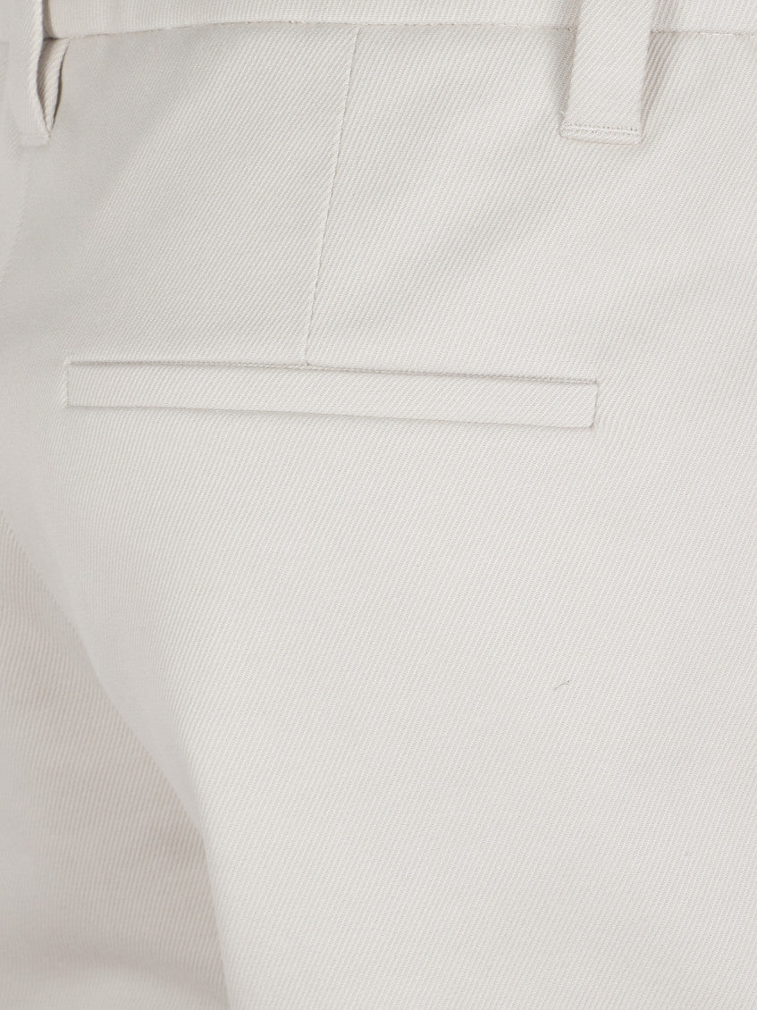 White Slim Flat Front Pant 3