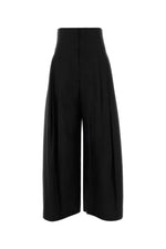 Black Loose Flat Front Pant 1