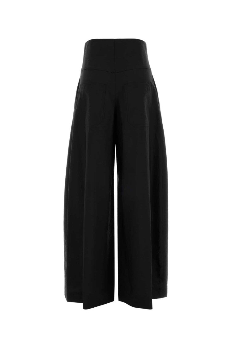 Black Loose Flat Front Pant 2