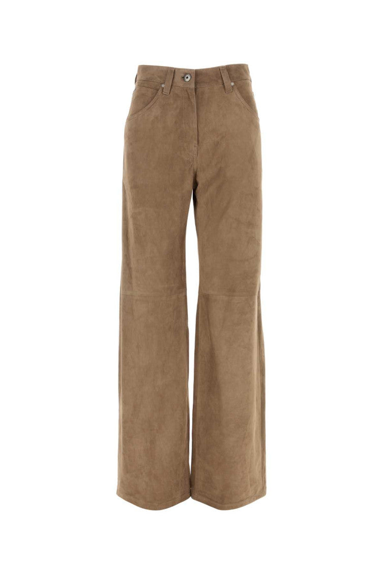 Light Brown Regular Flat Front Pants 1