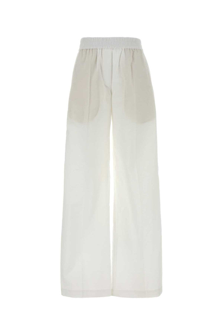 White Relaxed Elasticated Pants 1
