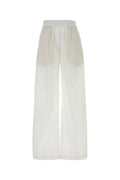White Relaxed Elasticated Pants 1