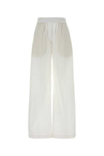White Relaxed Elasticated Pants 1