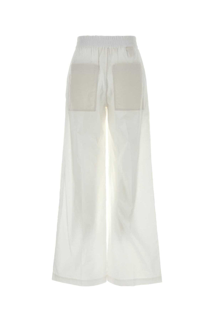 White Relaxed Elasticated Pants 2