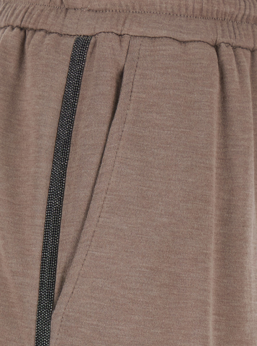 Brown Relaxed Drawstring Pants 3