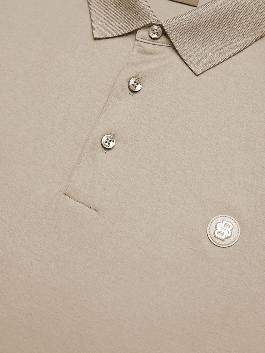 Beige Shirt Collar Polo 3