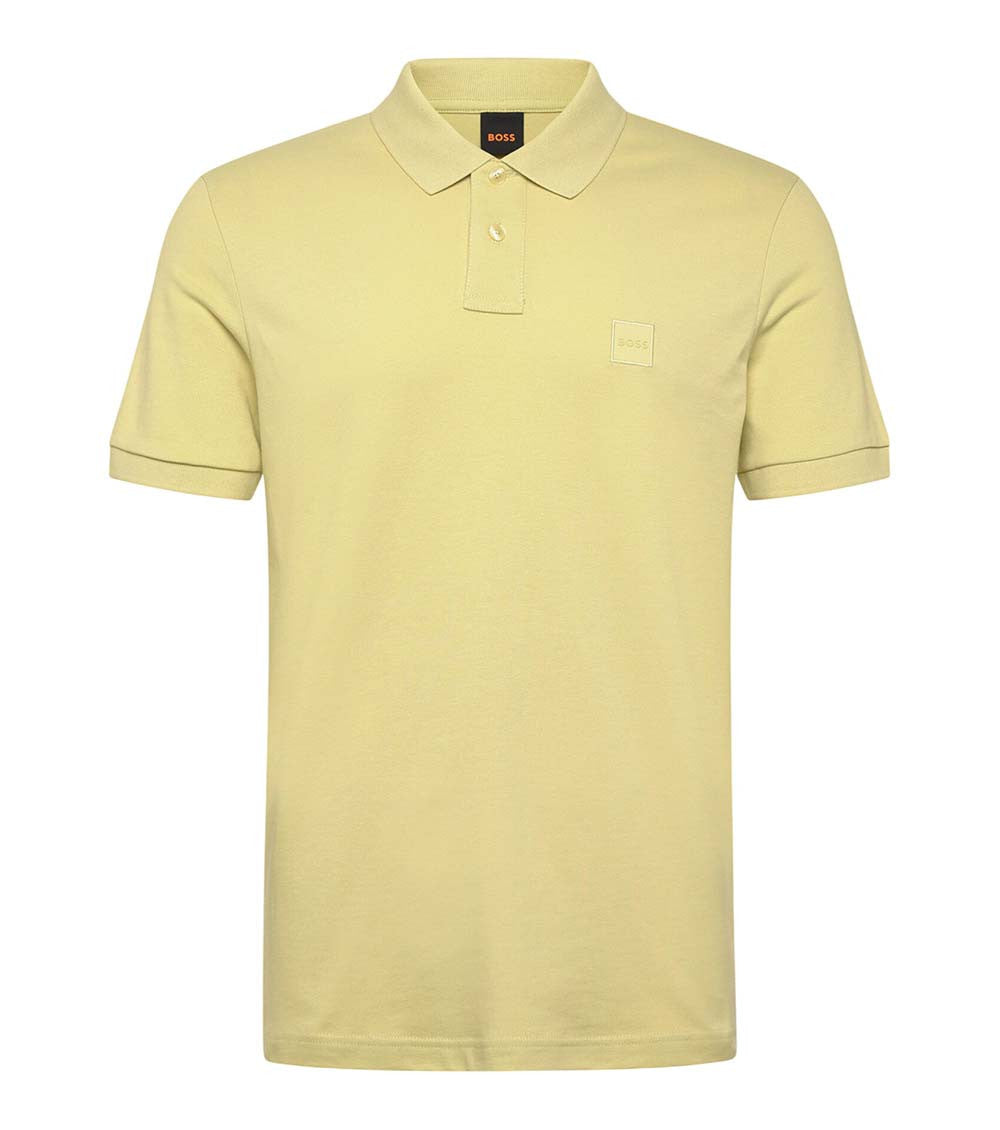 Yellow Slim Logo Polo 1