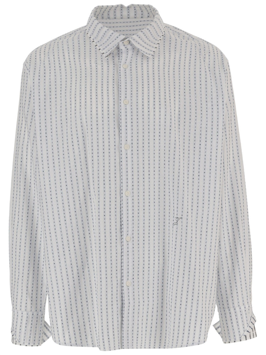 White Letro Striped Shirt 1