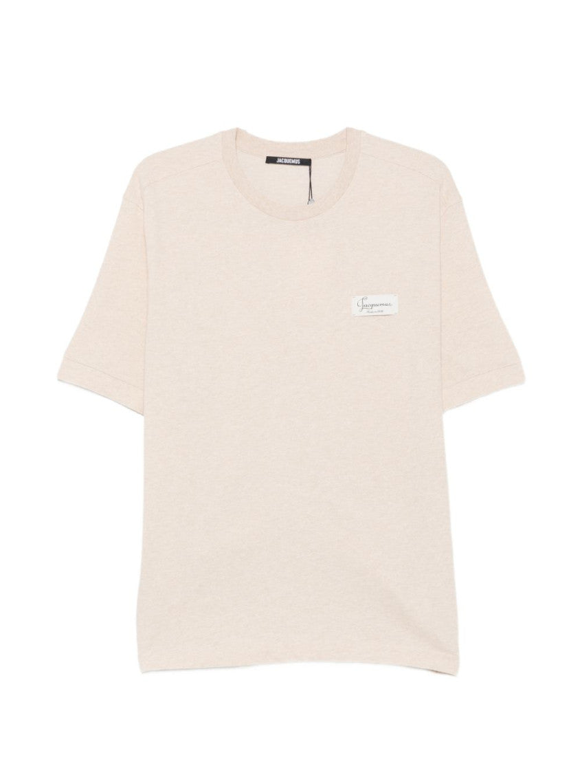 Beige Relaxed Logo T-Shirt 1