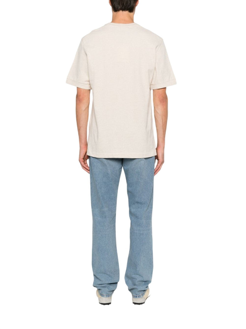 Beige Relaxed Logo T-Shirt 3