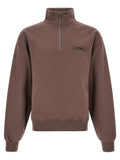Brown Half Zip Sweatshirt 1
