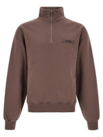 Brown Half Zip Sweatshirt 1