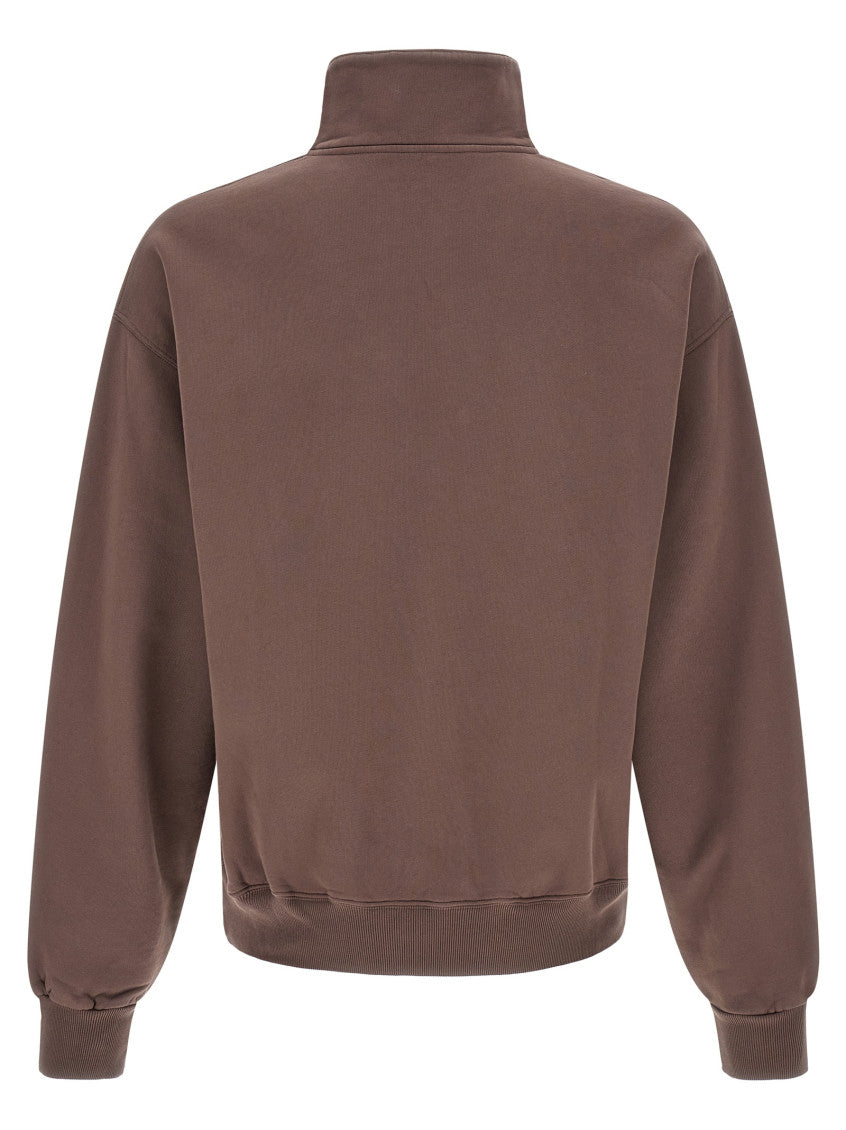 Brown Half Zip Sweatshirt 2