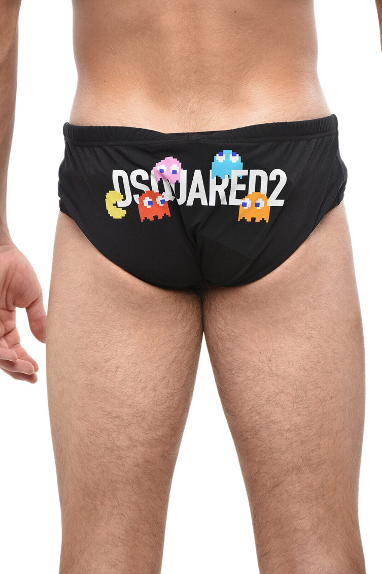 Black Solid Swim Brief 2