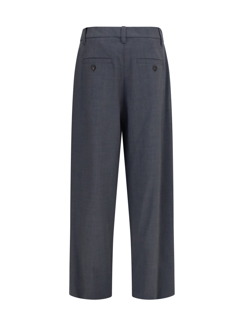 Dark Grey Tailored Pleated Pants 2