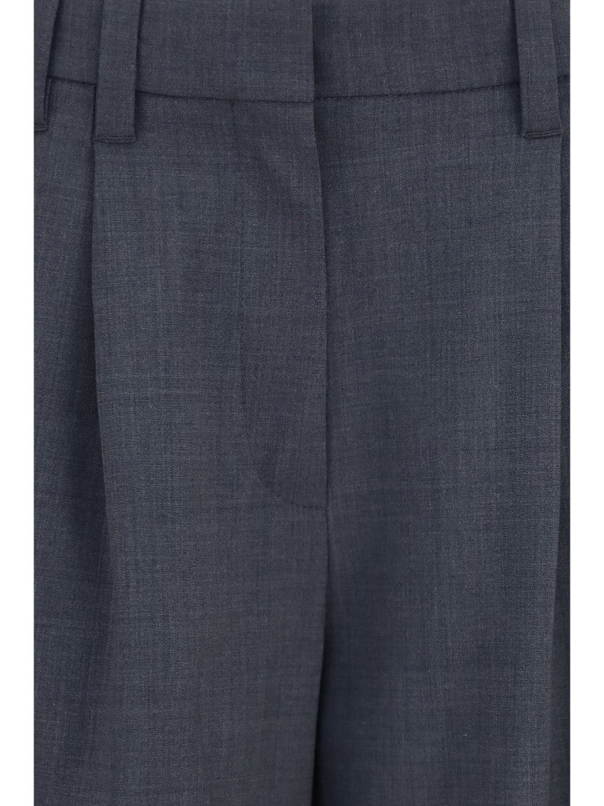Dark Grey Tailored Pleated Pants 3