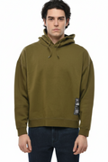 Green Relaxed Solid Hoodie 1