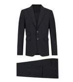 Black Peaked Lapel Suit 1