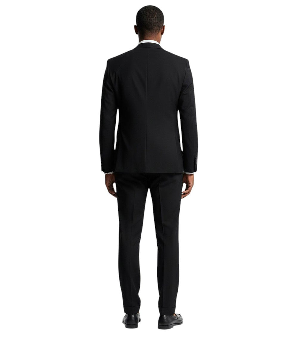 Black Peaked Lapel Suit 3