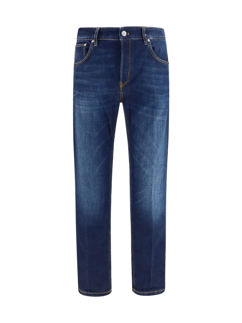Blue Mid Rise Jeans 1