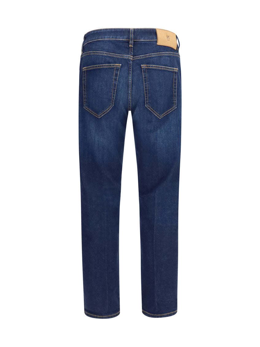 Blue Mid Rise Jeans 2