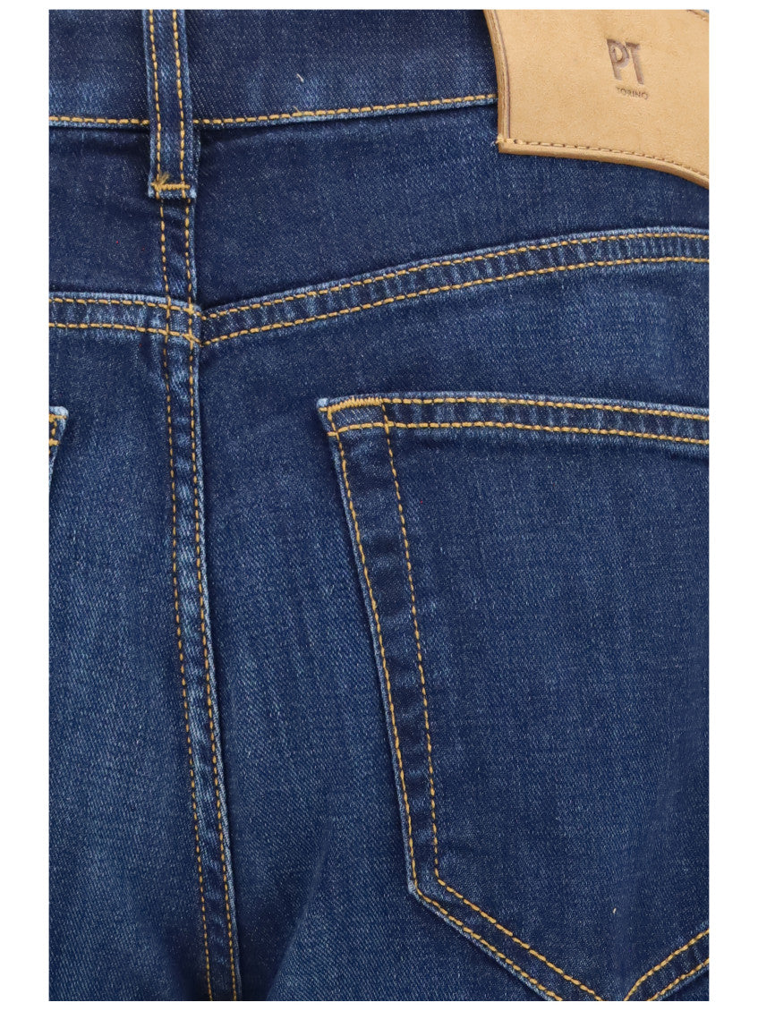 Blue Mid Rise Jeans 3