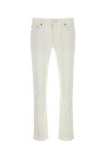 White Mid Rise Jeans 1