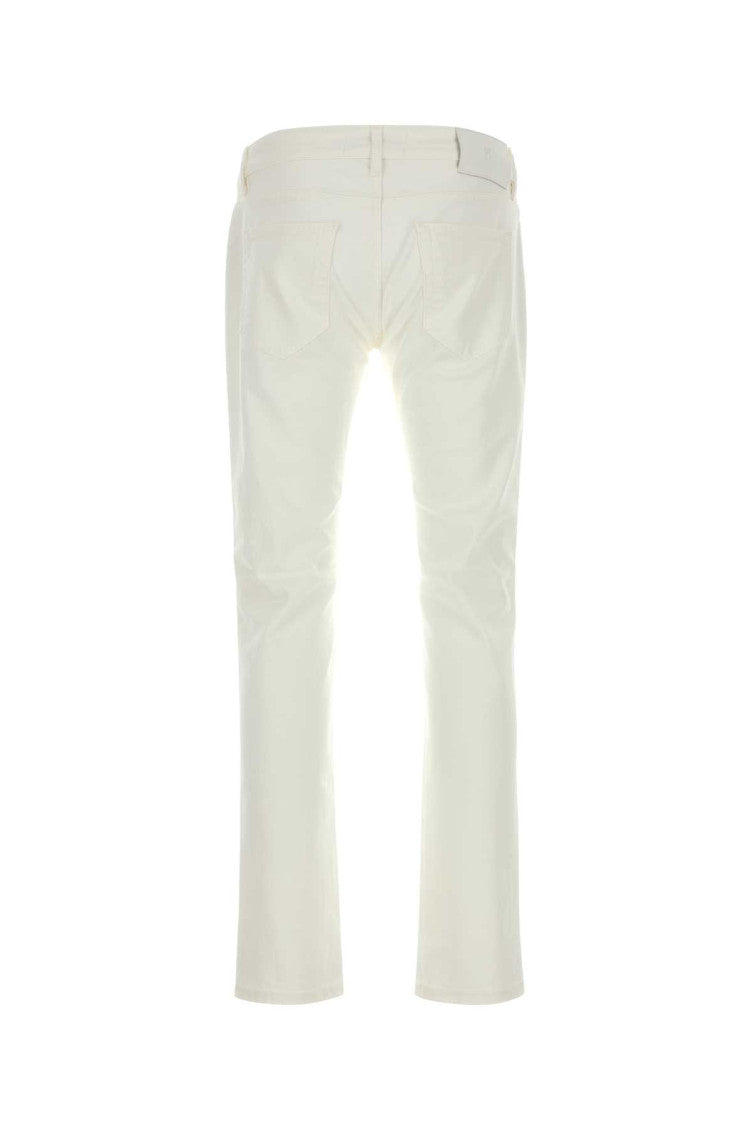 White Mid Rise Jeans 2