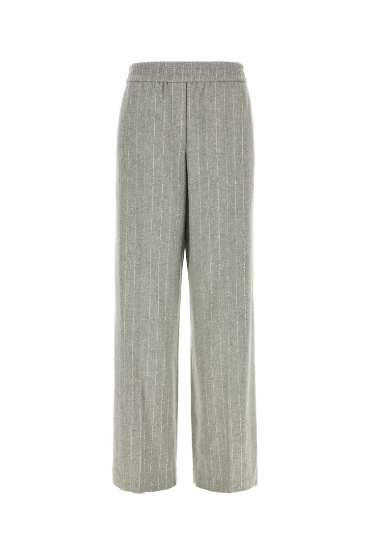 Grey Tailored Flat Front Pant 1