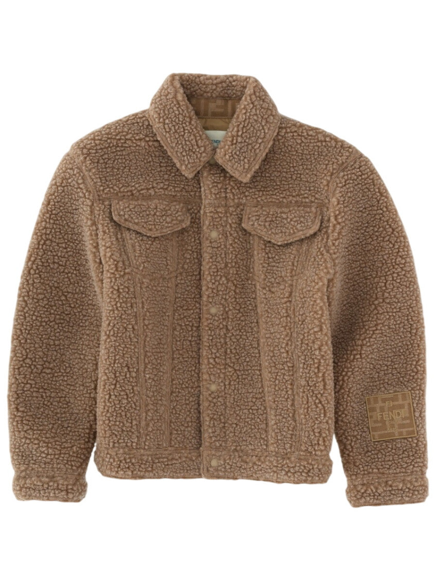 Girls Brown Teddy Bear Jacket 1