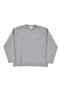 Girls Grey Wool Crewneck Sweater 1
