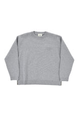 Girls Grey Wool Crewneck Sweater 1