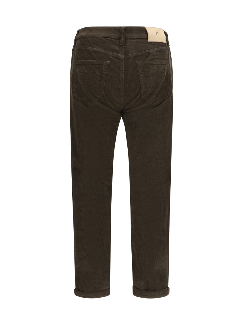 Dark Brown Corduroy Jeans 2