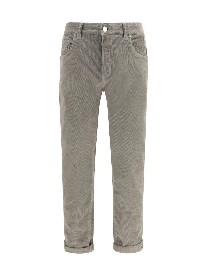 Taupe Straight Corduroy Jeans 1