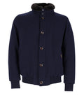 Navy Blue Mock Collar Jacket 1