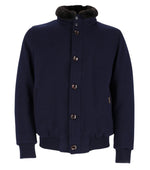 Navy Blue Mock Collar Jacket 1