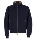 Navy Blue Mock Collar Jacket 1