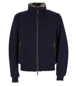 Navy Blue Mock Collar Jacket 1